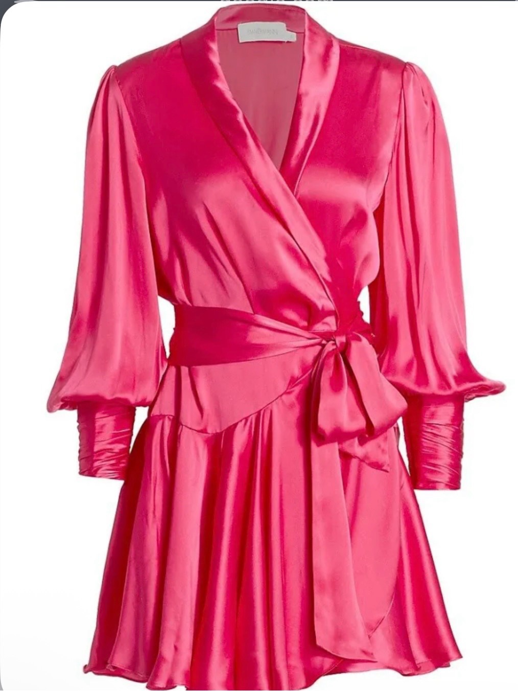 Zimmermann Wrap V-Neck Mini Dress